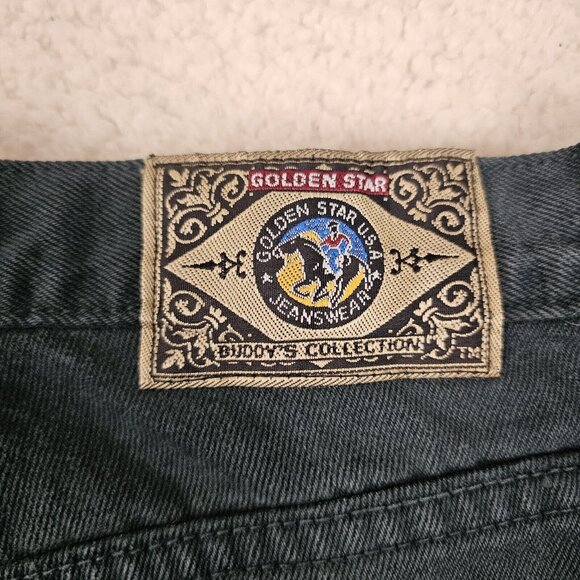 Golden Star Jeans Women’s Size 30 Green 90s Wide Leg High Rise Mom Jeans - Picture 14 of 15